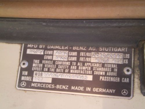 1985 Mercedes Benz 380SL  ARIZONA RUST FREE, image 19