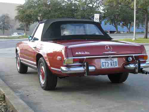 MERCEDES BENZ 280SL     113 BODY STYLE     TEXAS CAR, image 4