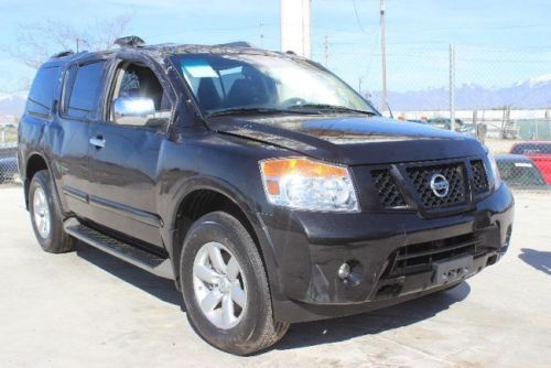 2013 nissan armada sv 4wd damaged rebuilder runs! only 842 miles wont last!!