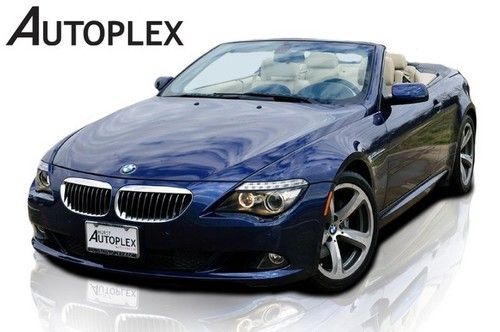 650i convertible atlantic blue navigation sport wheels leather!!