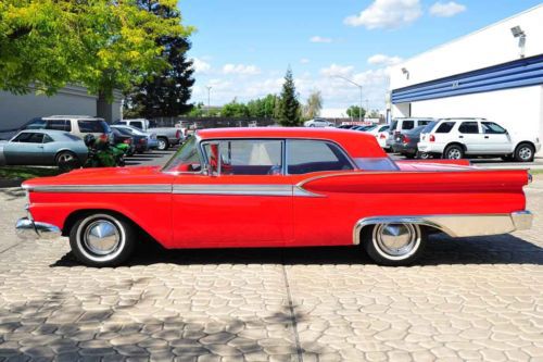 Restored 1959 Ford Fairlane 500 390/Auto PS PB ShavedHandles AC California Clean, image 2