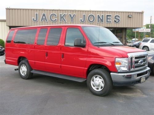 Red 15 passenger e-350 super duty 5.4l v8 xlt running boards warranty we finance