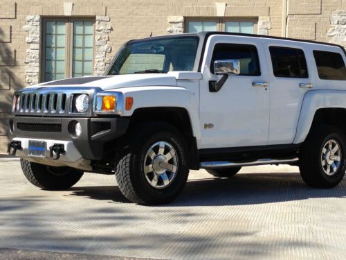 White hummer h3 luxury xl sunroof , ipod/iphone ready, 4x4 power &amp; heated seats