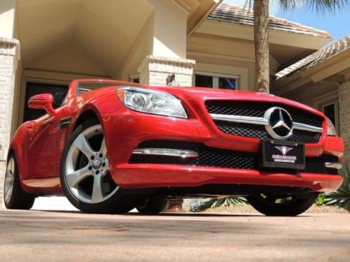 Florida 1 owner garage kept slk350 loaded mars red 3k miles wholesale price