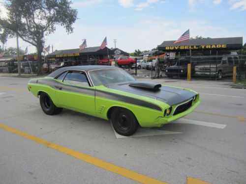 1973 dodge challenger pro touring mopar muscle car lime green low reserve!