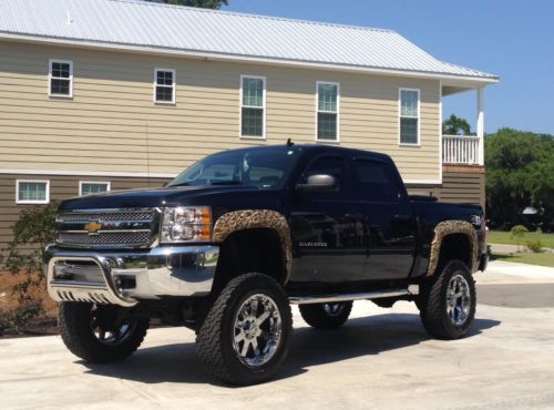 Mint condition, lifted, black, silverado 1500, crew cab