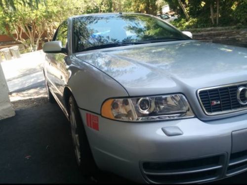 2001 audi s4, 2.7t dohc-30v, 5 spd., 85k orig., silver/black - excellent cond.!