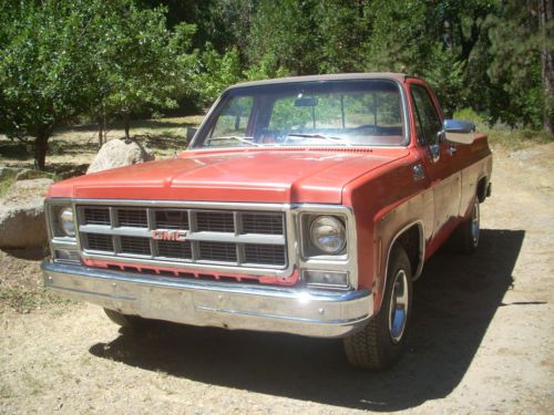 Pickup rare heavy half ton,red,2-dr.2-wheel drive,sierra grande/heavy half.