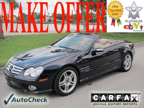 2007 07 mercedes benz sl550 sport * keylessgo *hot &amp; cold sts* sat radio * sl500