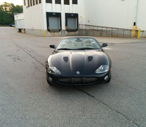 2004 jaguar xkr convertible black on tan 65k miles w/ aston martin style exhaust