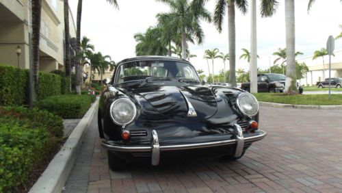 1960 porsche 356 b coupe. matching numbers. black/black. one grille. superb car.