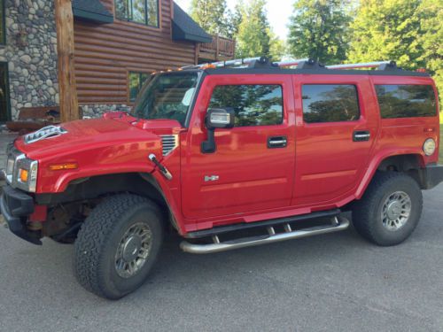 Victory red h2 hummer 2007