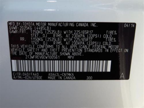 2014 toyota rav4 xle