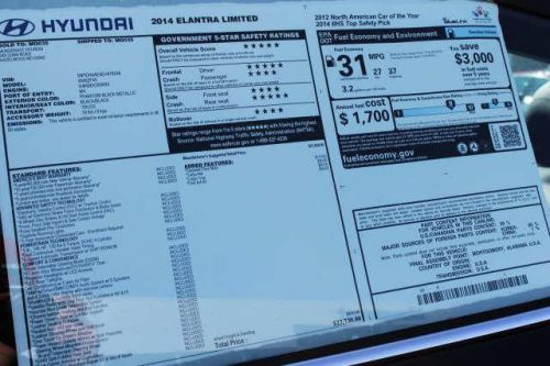 2014 Hyundai Elantra Limited, US $20,046.00, image 8