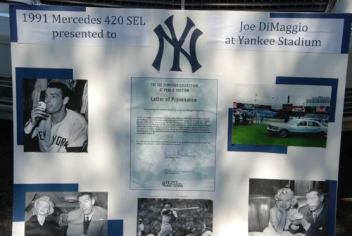 White with blue pin striping joe dimaggio ny yankee owned this car