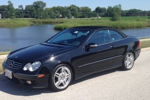 2005 mercedes benz clk55 amg convertible 2d cabriolet black