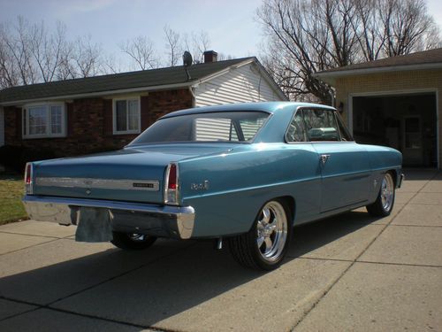 1967 nova/ 1966 chevy ii/blown350/blower/marina blue