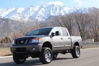 2008 nissan titan pr0-4x leather fabtech lift wheels tires 4x4 4-door loaded