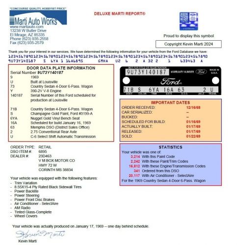 1969 Ford Country Sedan Wagon Station Wagon Galaxie 500 Kingswood, US $2,550.00, image 21