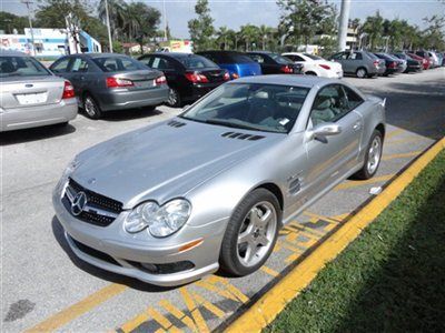 Mercedes benz sl55 amg silver convertible one owner no accidents we finance