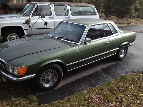 No reserve! 1973 mercedes 450 slc 2 door coupe "rare color" "wire wheels"