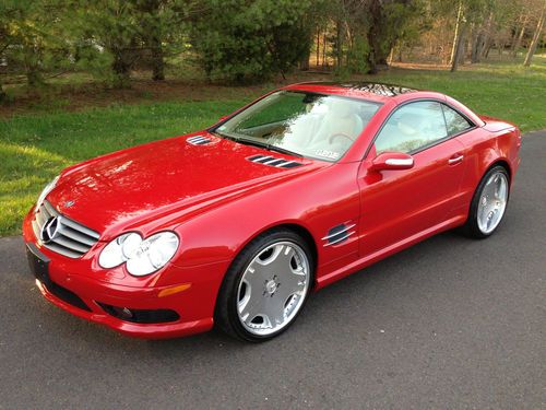 2005 mercedes benz sl500 mint amg sport only 20,000 miles pano roof push start