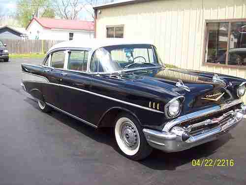 1957 CHEVY BELAIR 283 POWER GLIDE 4 DR, US $13,500.00, image 3