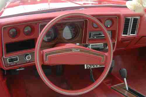 1977 chevy monte carlo red with white vinal top, image 2