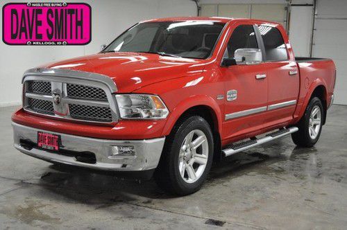 2012 new red dodge crew 4wd chrome tubular side steps by mopar premium leather!