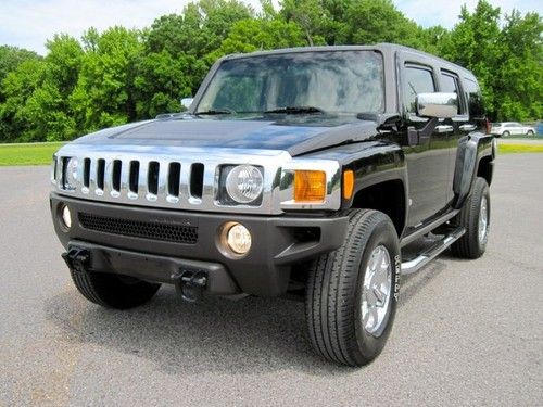 2006 hummer h3 4x4 awd black, tan leather moonroof chrome