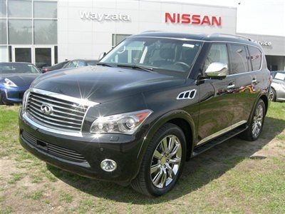 2011 qx56 4wd, theater, tech, deluxe touring, black/black, only 10963 miles