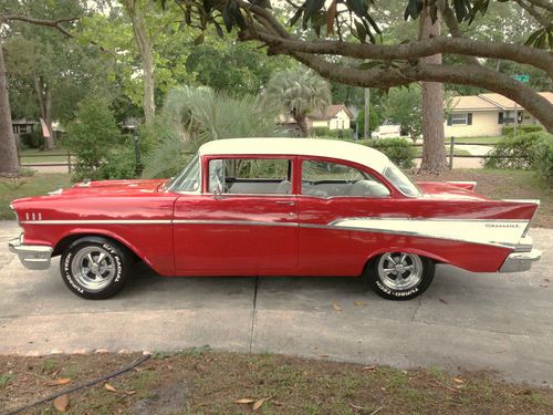Beautiful 1957 Chevrolet 2 Dr Post Driver 283 V8-Auto (55 56 57 Belair/210/150), US $18,750.00, image 20