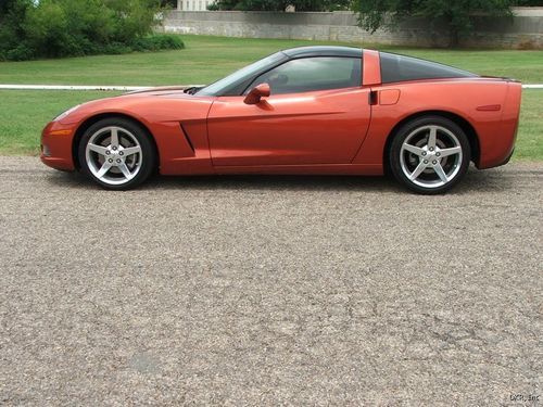 05 vette cpe 18k select ride sunset orange htd seats 6-spd 1-owner flawless