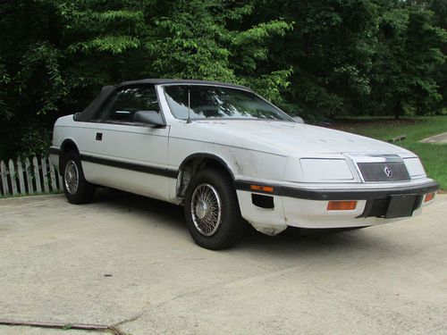 1988 chrysler lebaron premium j-body convertible, 2.2l tbi