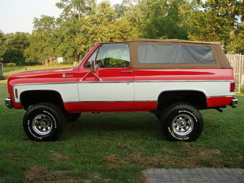 1975 chevy k-5 blazer convertible 4x4 survivor #matching 49,205 original miles