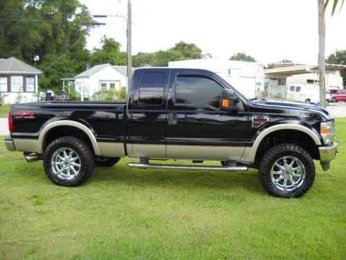 Beautiful lifted 2008 f250 4x4 lariat diesel! xd chrome wheels, loaded