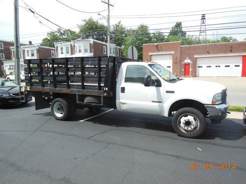 2002 ford f550 2 door stake body 3500lb lift gate 7.3 power stroke diesel engine