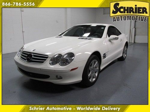 2003 mercedes sl 500 roadster white convertible hardtop navigation bose xenon