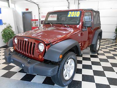 2010 jeep wrangler sport 4x4 47k no reserve salvage rebuildable soft top