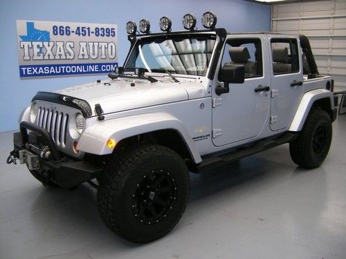 We finance!!!  2007 jeep wrangler unlimited sahara 4x4 lift auto hard top winch!