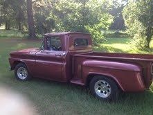 Rebuilt 1963 chevrolet stepside truck with 350 motor and automatic transmission.