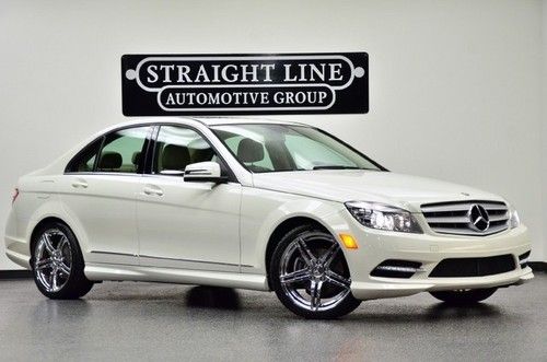 2011 mercedes benz c300 white w/ chrome and navigation