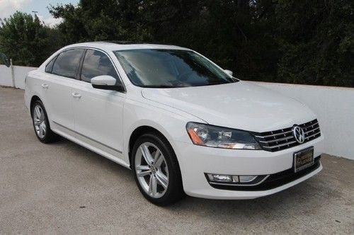 13 sel premium white black leather navigation 16k miles 3.6l vr6 we finance tx