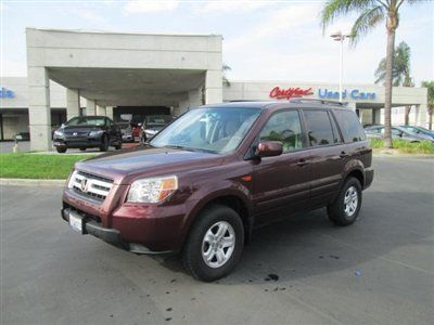 2008 honda pilot awd, low miles, clean carfax, dark cherry pearl, value package