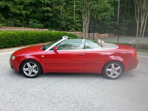 2005 audi a4 conv 1.8 beautiful red /tan/tan top great car