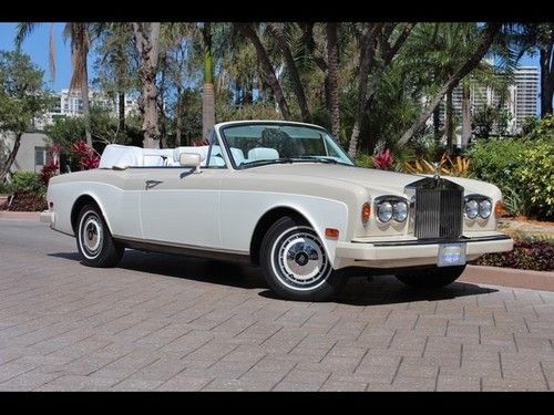 1990 rolls royce corniche iii 17k special white magnolia paint serviced showroom