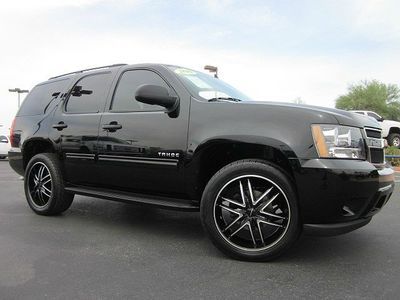 2010 chevrolet tahoe custom chevy lt 4x4 suv 22" kmc black wheels 3rd seat nice!