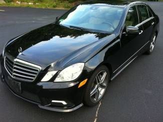 2011 mercedes benz e550 4matic sport amg - black on beige - nav - p2 - like new!