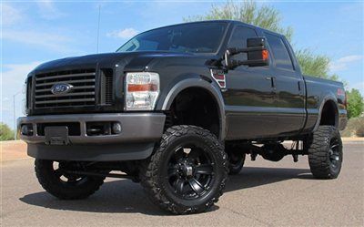 No reserve 2008 ford f250 powerstroke diesel lifted crew xlt 4x4 sb az clean!