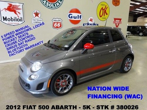 2012 500 abarth fwd,turbo,5 speed trans,leather,bose,16in wheels,5k,we finance!!